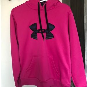 Pink Under Armour hoodie sweat shirt.